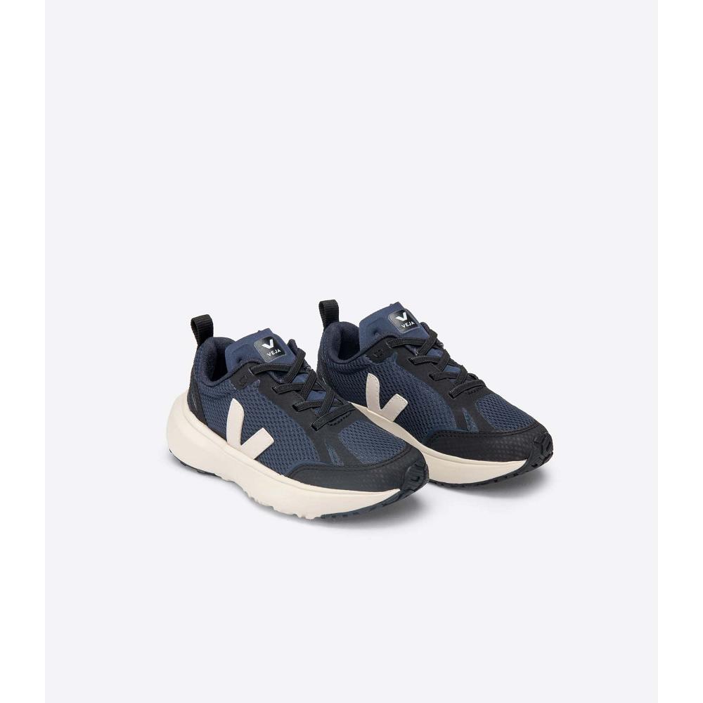 Navy Kids' Veja CANARY ELASTIC LACE Shoes | AU 770VRW